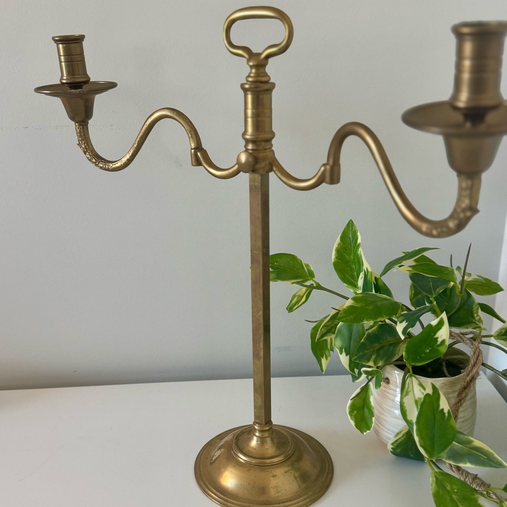 SOLD - Vintage Brass Candelabra